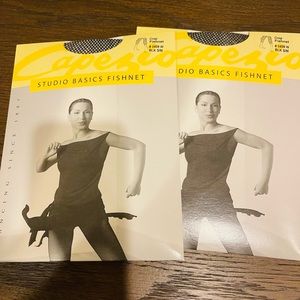 Capezio crop fishnet stockings brand new